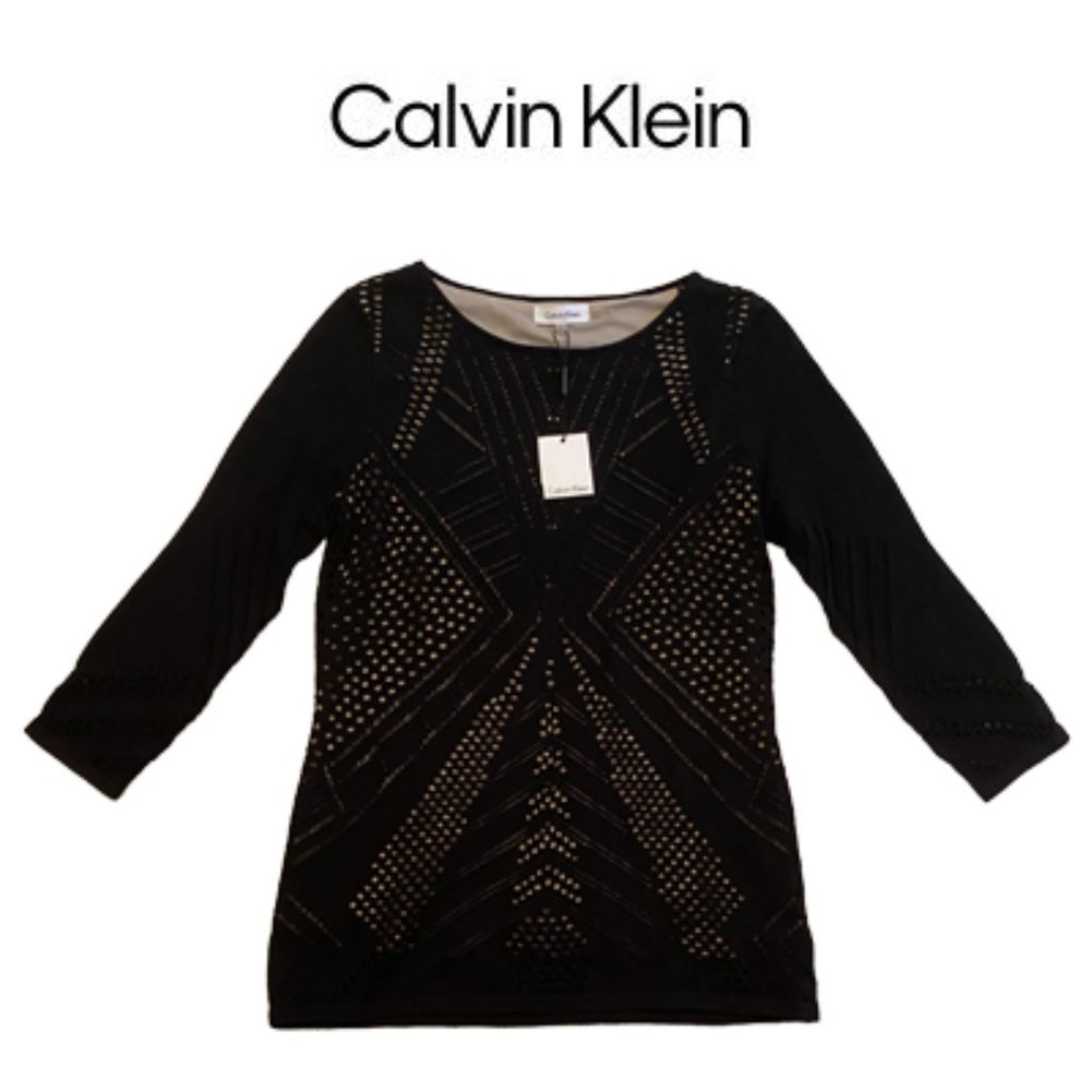 GIFT ALERT! New w/tags Calvin Klein Cut-Out Design Tunic Inspired Top